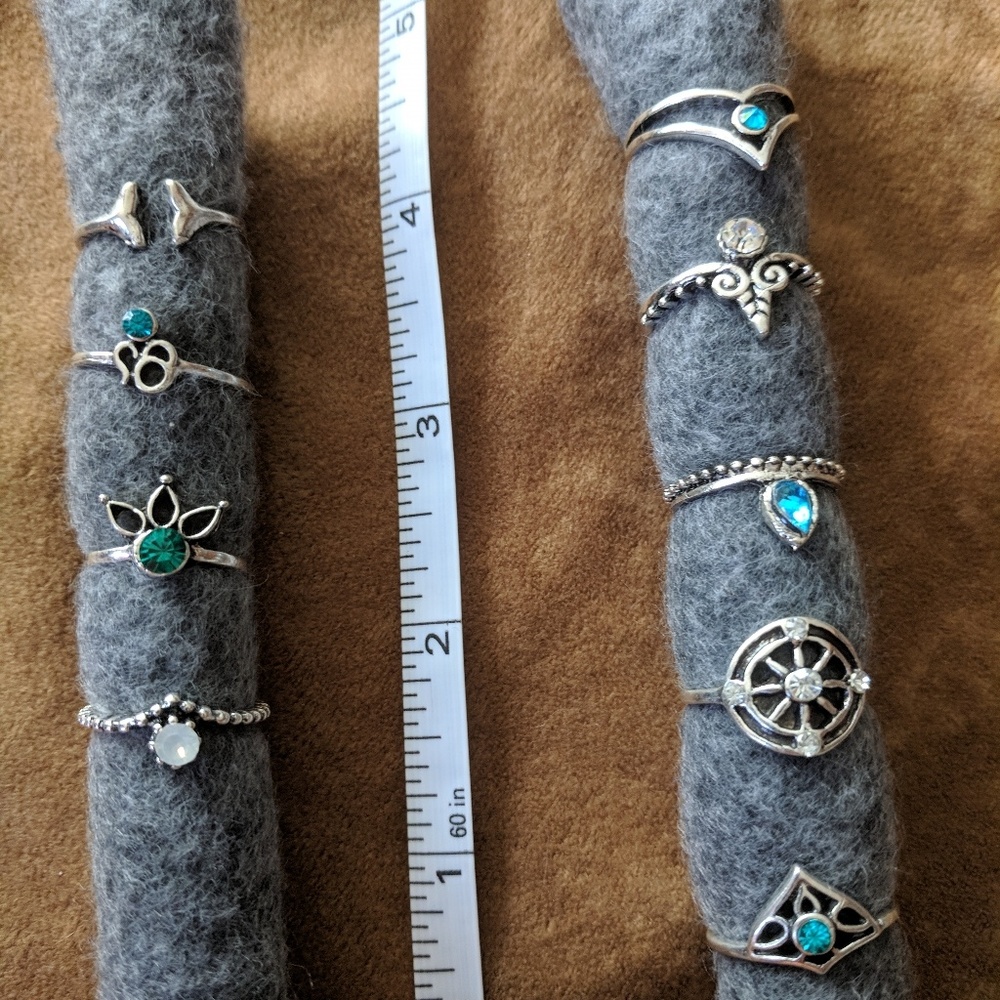 Boho midi ring set- 9 piece, must bundle